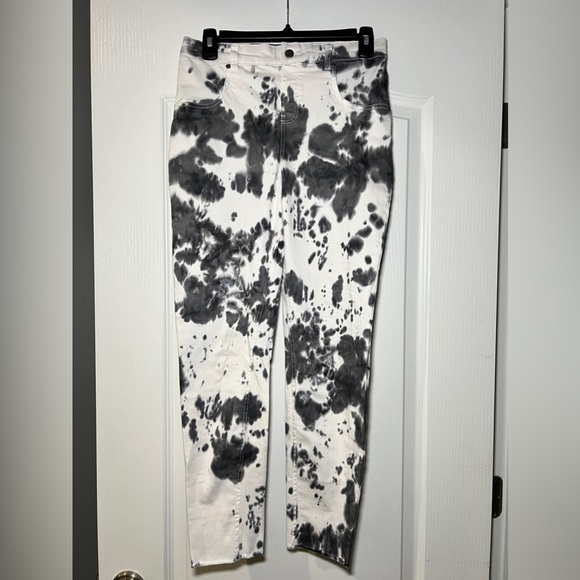 HUE DENIM Mod Modern Denim‎ High Rise Skimmer Tie Dye. Size Small - Picture 1 of 8